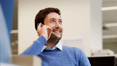 A person talking on a cell phone
