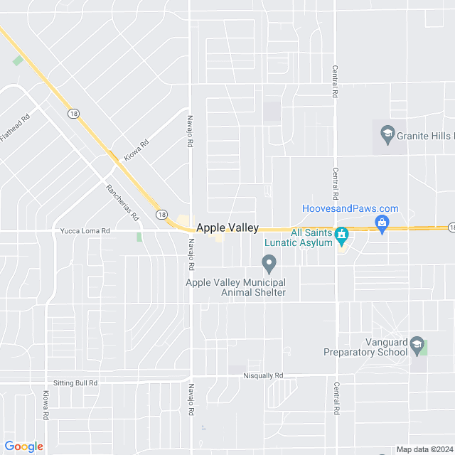 Map of Apple Valley, California