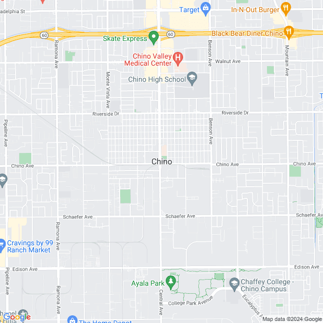Map of Chino, California