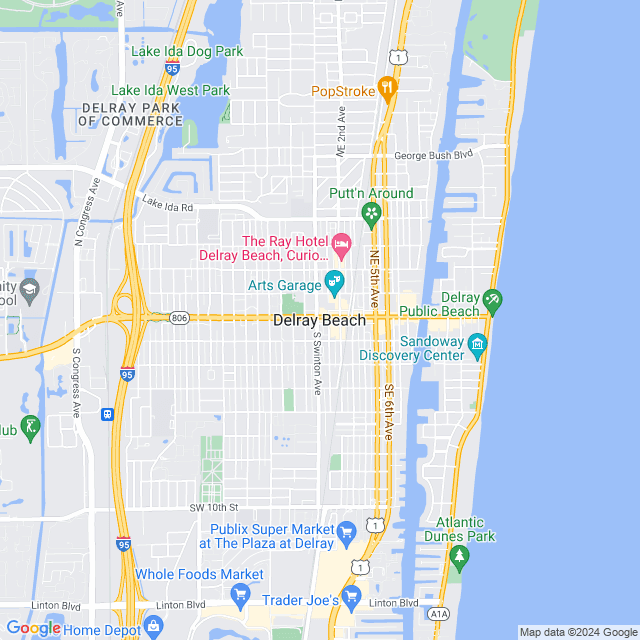 Map of Delray Beach, Florida