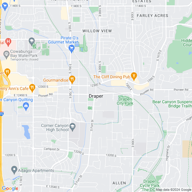 Map of Draper, Utah