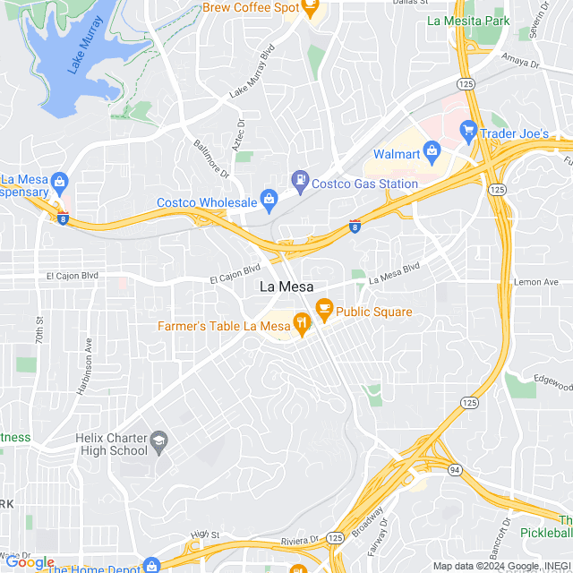 Map of La Mesa, California