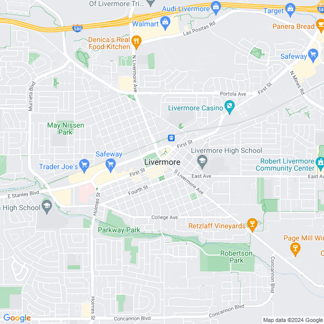 Map of Livermore, California