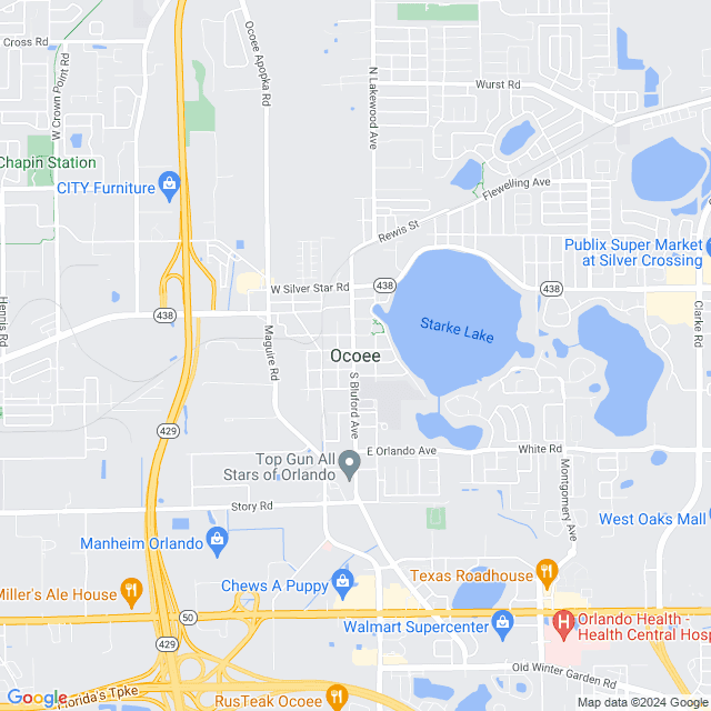 Map of Ocoee, Florida
