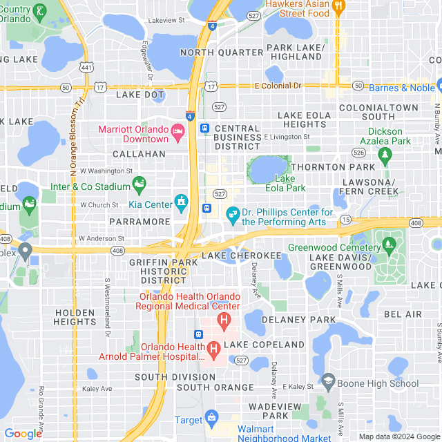 Map of Orlando, Florida