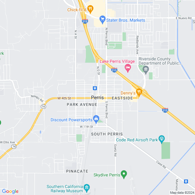 Map of Perris, California