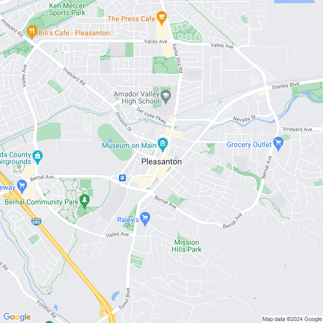 Map of Pleasanton, California