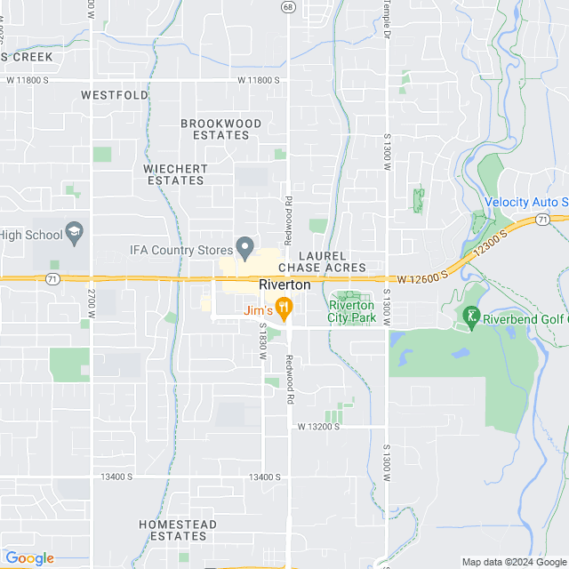 Map of Riverton, Utah