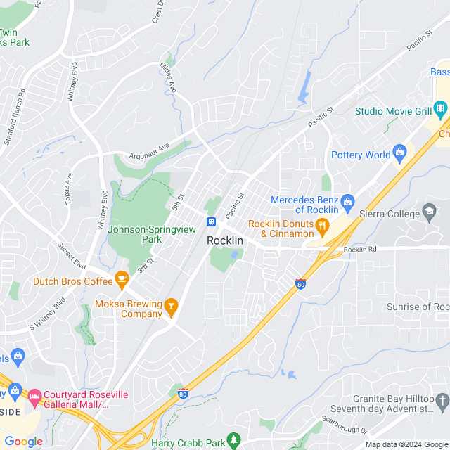 Map of Rocklin, California