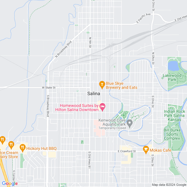 Map of Salina, Kansas
