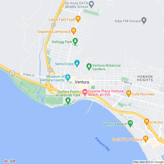 Map of San Buenaventura (Ventura), California