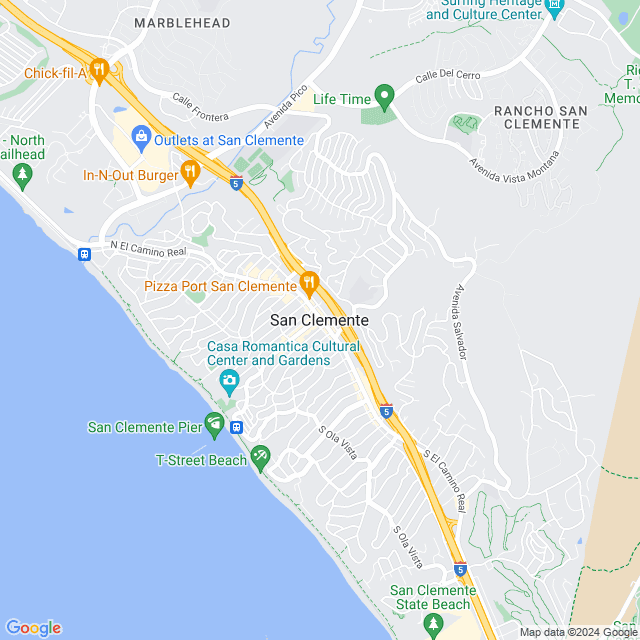 Map of San Clemente, California