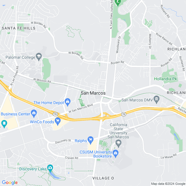 Map of San Marcos, California