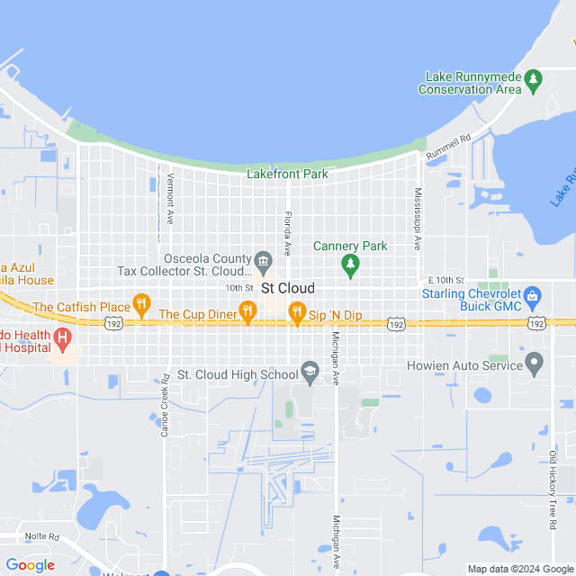 Map of St. Cloud, Florida