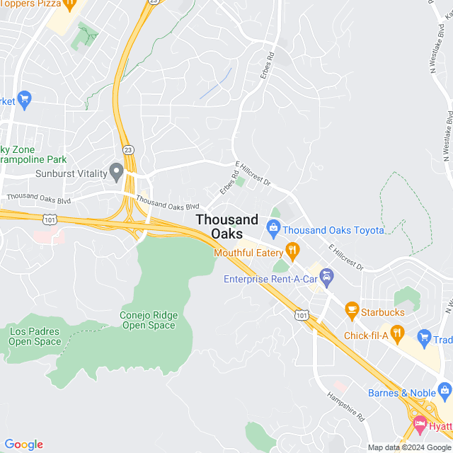 Map of Thousand Oaks, California